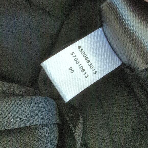 WHBM Ruffle Cap Sleeve Black Dress Womens Size 6 Ruched Formal Cocktail Event - Picture 4 of 6